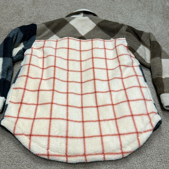Brixton women Durham Mixed Check Polar Fleece Shirt Jacket. XS. NWOT! - Picture 8 of 8